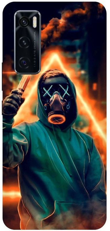 URCHIN Back Cover for Vivo V20SE Anonymous, Hacker, Trap, Neon, Light  (Multicolor, Shock Proof, Pack of: 1)