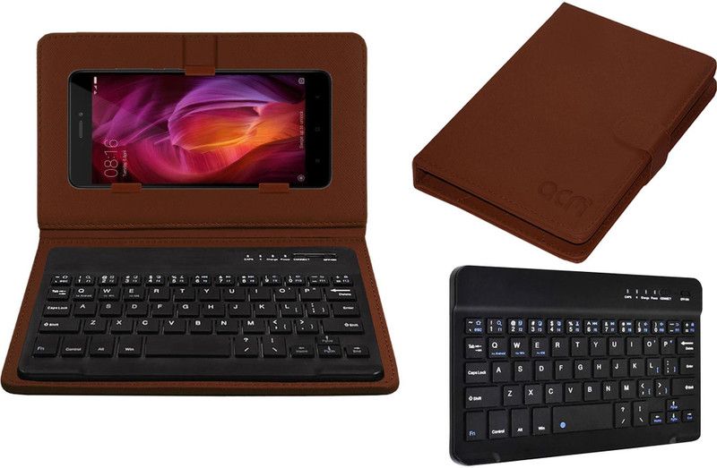 ACM Keyboard Case for Mi Redmi Note 4  (Brown, Cases with Holder, Pack of: 1)