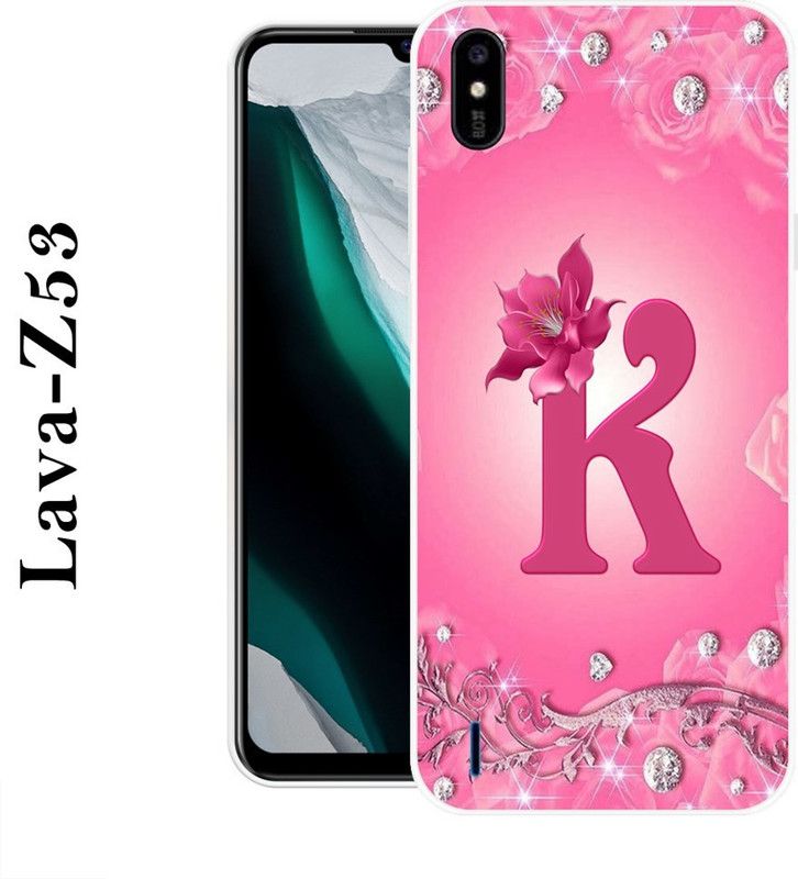 BAGRA Back Cover for Lava Z53  (Pink, White, Grip Case, Silicon)