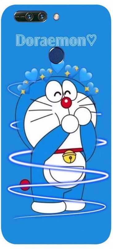 Skyhawk Back Cover for honor 8 Pro Doraemon And Blue Heart  (Multicolor, Waterproof, Silicon, Pack of: 1)
