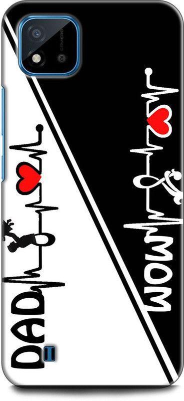 WallCraft Back Cover for Realme C20, RMX3063, RMX3061 MOM, DAD, MOTHER, MAA, FATHER, LIFE LINE MOM DAD, LOVE, QUOTES  (Multicolor, Dual Protection, Pack of: 1)