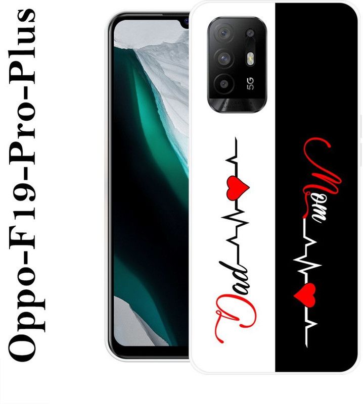 REALKING Back Cover for Oppo F19 Pro Plus  (Black, White, Silicon)