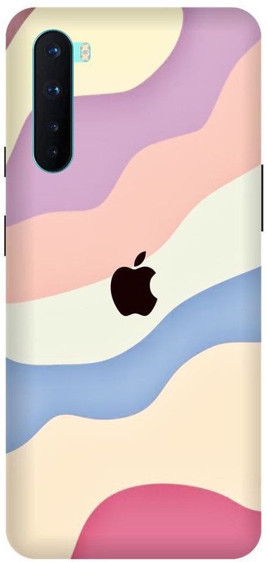 OLIWER Back Cover for One Plus Nord Rainbow, Apple Rainbow, Apple Logo PRINTED BACK COVER  (Multicolor, Hard Case, Pack of: 1)