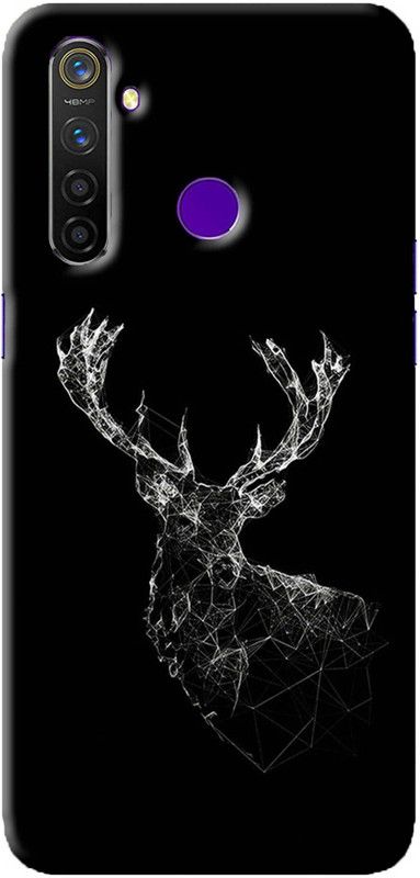 NDCOM Back Cover for Oppo Realme 5s Deer Animal Printed  (Multicolor, Hard Case, Pack of: 1)
