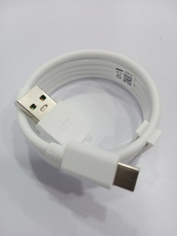 NUKAICHAU USB Type C Cable 6.5 A 1.00392999999995 m Copper Braiding mi charger cable type c 33 w  (Compatible with 65W DART/VOOC CHARGING CABLE eno3,3Pro,eno4,4PRo,Find X2,X2Pro, White, One Cable)