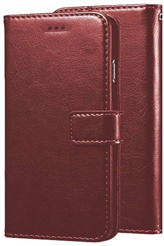 Zelfo Flip Cover for Vivo T1 Pro (5G) / iQOO Z6 Pro (5G)  (Brown, Pack of: 1)