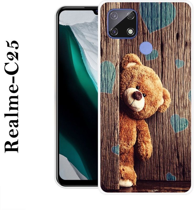 Sswastik Back Cover for Realme C25  (Brown, Grip Case, Silicon)