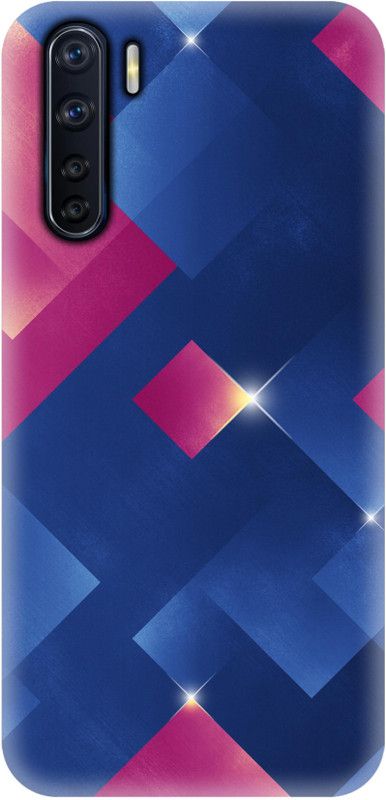 Smutty Back Cover for Oppo F15, CPH2001 - Block Pattern Print  (Multicolor, Hard Case, Pack of: 1)