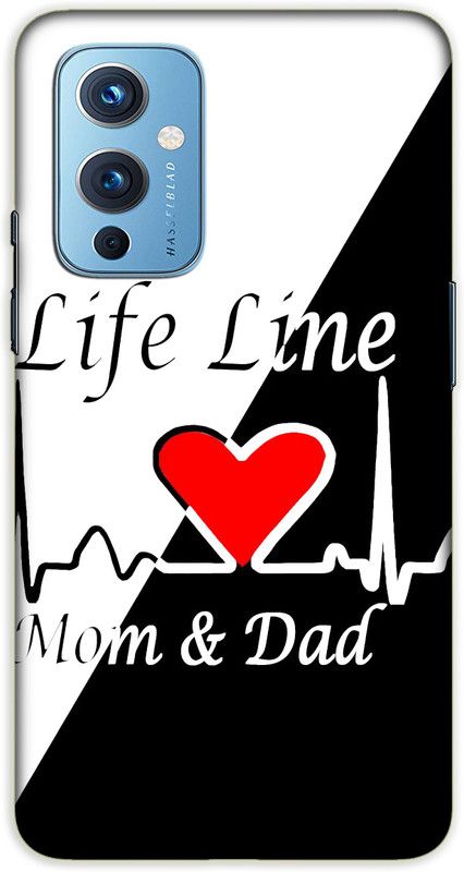 iprinto Back Cover for OnePlus 9 Mom And Dad Love Back Cover  (White, Hard Case, Pack of: 1)