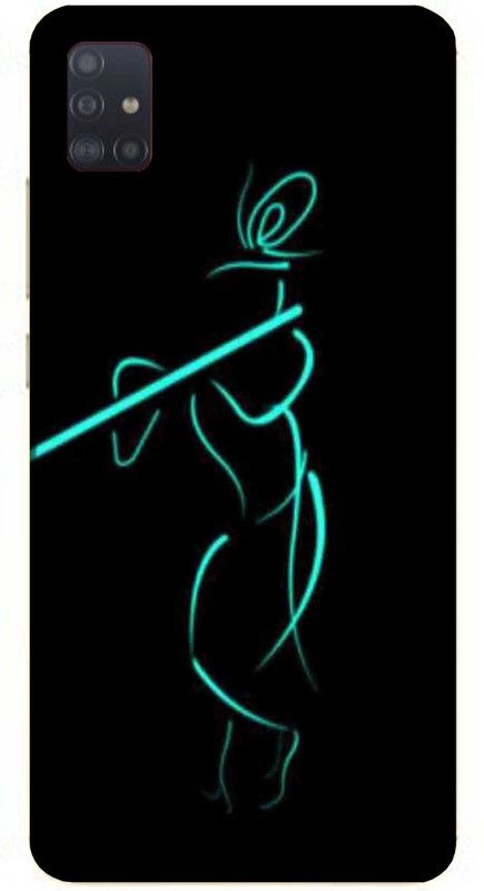 LUCASTENN Back Cover for Samsung Galaxy A51  (Black, Blue, Anti-radiation, Silicon, Pack of: 1)