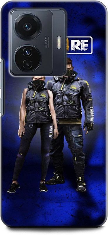 INDICRAFT Back Cover for Vivo T1 Pro 5G, V2151 FREE FIRE, GAME, ARMY, JOKER, SAMURAI, BATTLEGROND  (Multicolor, Shock Proof, Pack of: 1)