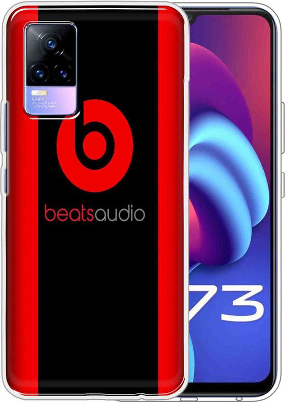 Vascase Back Cover for Vivo Y73  (Black, Red, Dual Protection, Silicon, Pack of: 1)