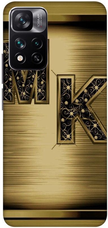 LUCKY MOBI.COM Back Cover for Redmi Note 11 ( MK LETTER NAME) PRINTED BACK COVER  (Multicolor, Hard Case, Pack of: 1)