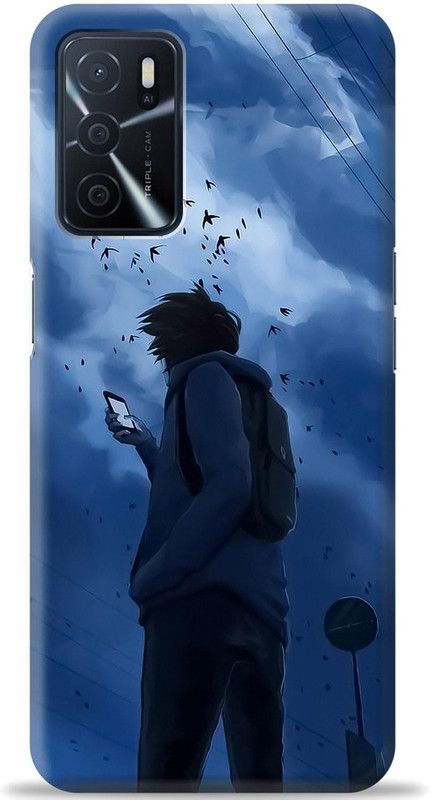 Dreamer Back Cover for Oppo A16  (Blue, Black, Shock Proof, Pack of: 1)