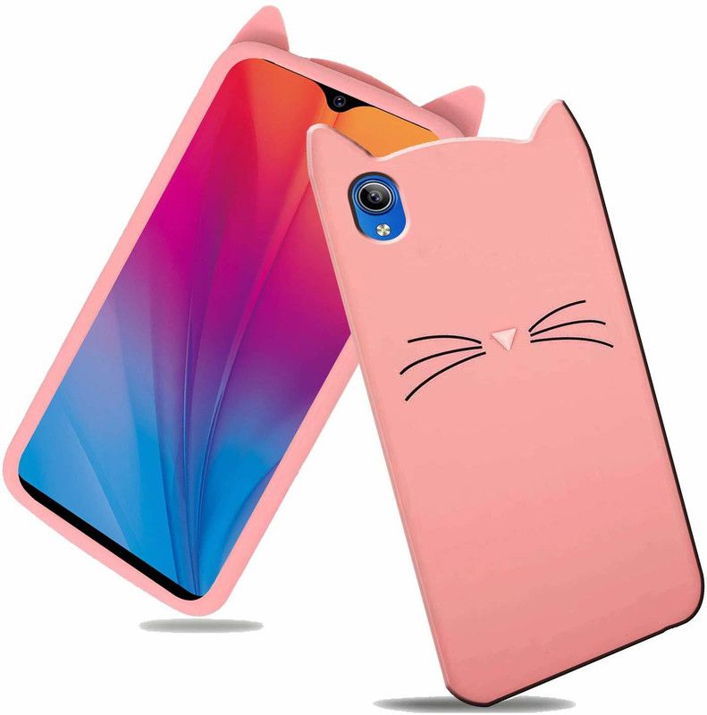 Rance Back Cover for Vivo V11 Pro - Ear Kitty Case | 3D Cute Doll | Soft Girl Back Cover with Pendant  (Pink, Flexible, Pack of: 1)