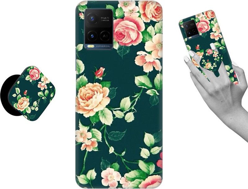 iCopertina Back Cover for Vivo Y21  (Multicolor, Cases with Holder, Pack of: 1)