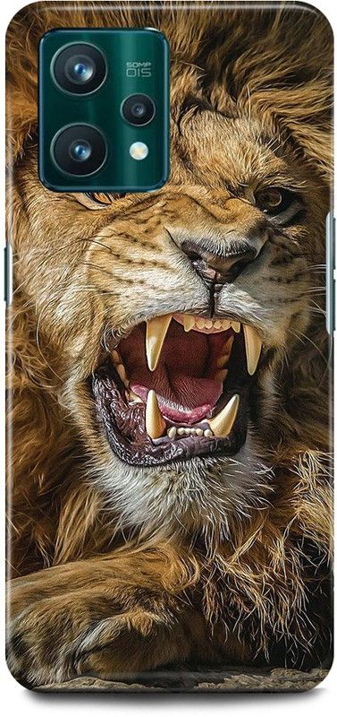 play fast Back Cover for realme 9i, RMX3491 ANGRY, LION, SHER  (Brown, Hard Case, Pack of: 1)