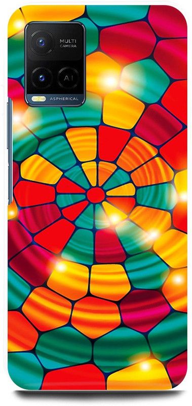 play fast Back Cover for Vivo Y33s, V2109 COLORFUL, DESIGN, ART, ABSTRACT, ART  (Red, Hard Case, Pack of: 1)