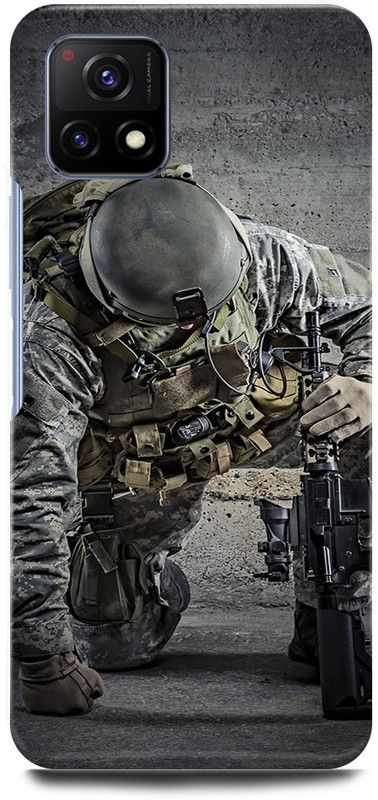 play fast Back Cover for Vivo Y72 5G, V2060 FOJI, INDIAN, ARMY, SOLDIER  (Grey, Hard Case, Pack of: 1)