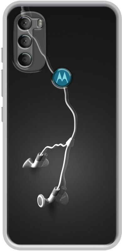 Casotec Back Cover for Motorola Moto G71 5G  (Black, White, Silicon, Pack of: 1)