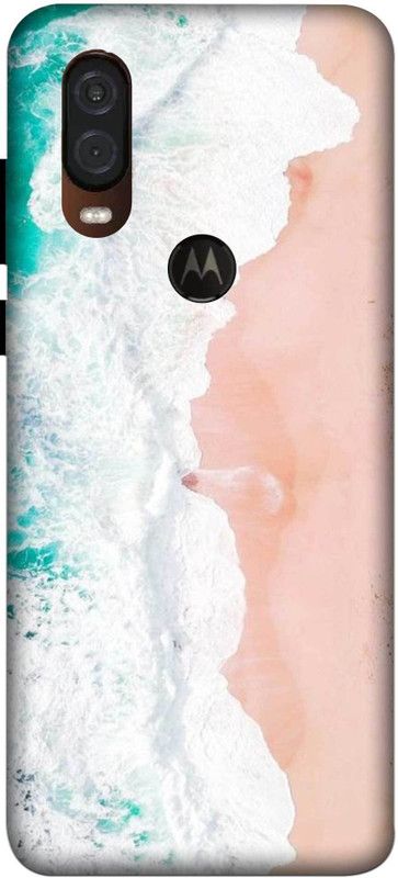 NDCOM Back Cover for Motorola One Vision Ocean Wave Printed  (Multicolor, Hard Case, Pack of: 1)