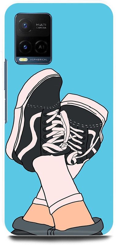 play fast Back Cover for Vivo Y21E VANS, SHOES, LEGS  (Blue, Hard Case, Pack of: 1)
