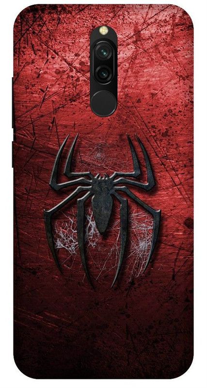 SSMORYA Back Cover for Mi Redmi 8 Spider Printed Back Cover  (Multicolor, Waterproof, Pack of: 1)