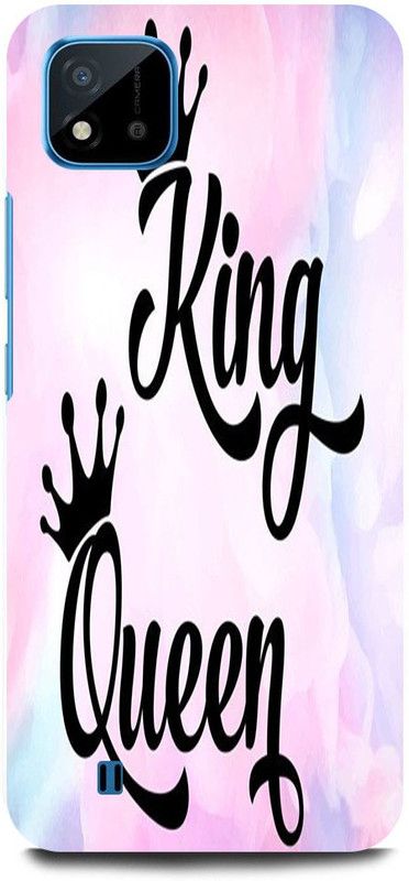 FRONK Back Cover for Realme C20, RMX3063, KING, QUEEN, RAJA, RAANI, PRINCE, PRINCESS  (Pink, Hard Case, Pack of: 1)