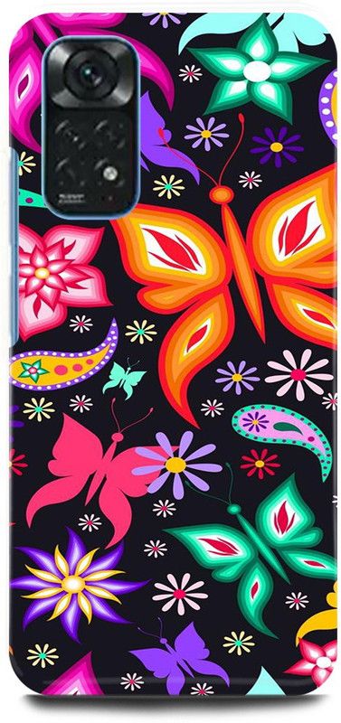play fast Back Cover for POCO M4 Pro BUTTERFLY, COLORFUL, BUTTERFLY  (Multicolor, Hard Case, Pack of: 1)