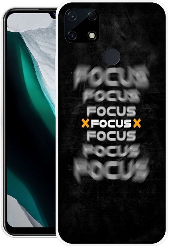 Krtagy Back Cover for Realme Narzo 30A  (Black, White, Dual Protection, Silicon)