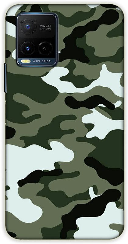 iprinto Back Cover for Vivo Y21,V2111, Vivo Y33s,V2109 Indian Army Back Cover  (Green, Hard Case)