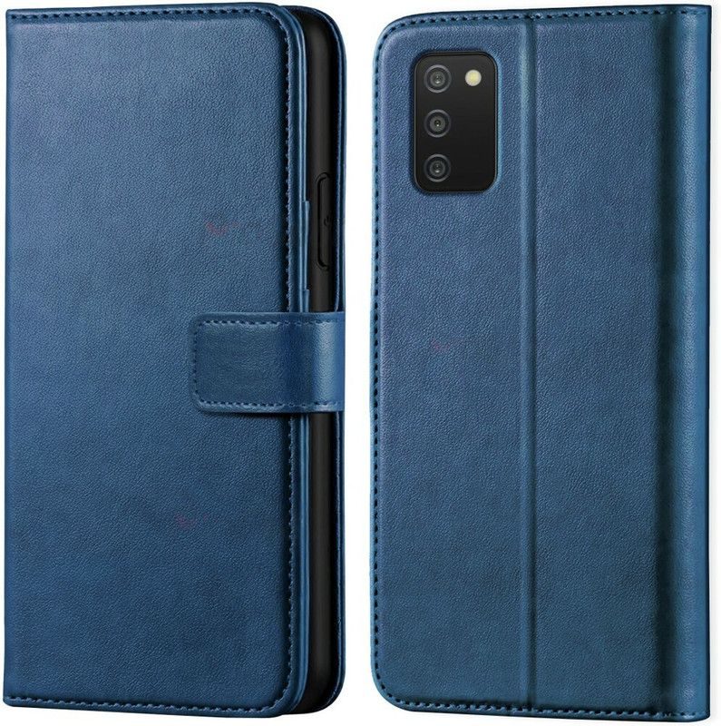 Juberous Wallet Case Cover for Samsung Galaxy A03s  (Blue, Dual Protection, Pack of: 1)