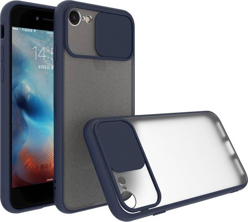 AOnes Back Cover for Apple iPhone 7  (Blue, Cases with Holder, Pack of: 1)