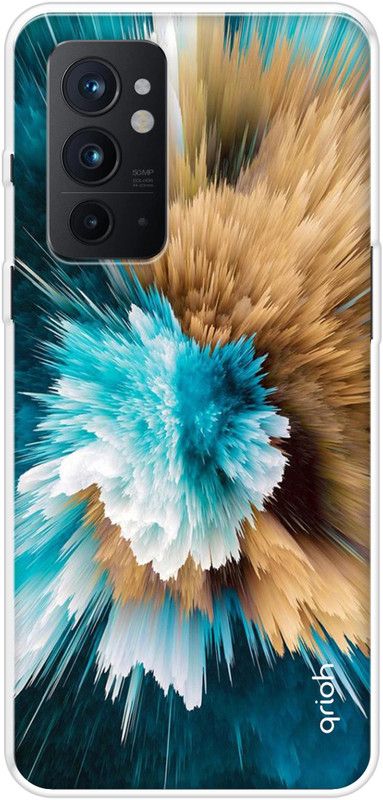 QRIOH Back Cover for OnePlus 9RT  (Multicolor, Grip Case, Silicon, Pack of: 1)