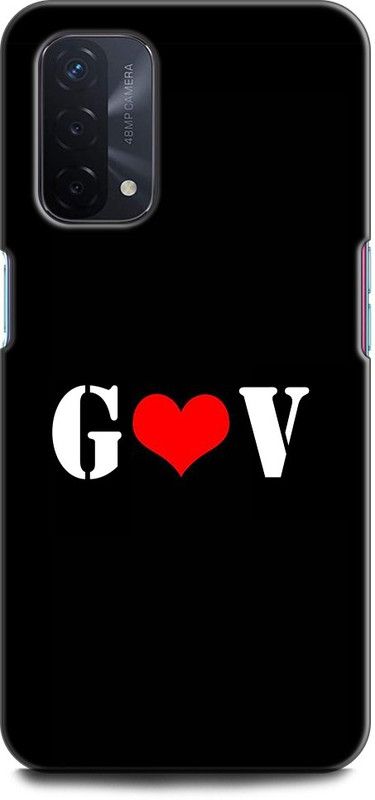 Afterglow Back Cover for Oppo A74 5G G V, G LOVES V, NAME, LETTER, ALPHABET, GV LOVE, HART  (Multicolor, Shock Proof, Pack of: 1)