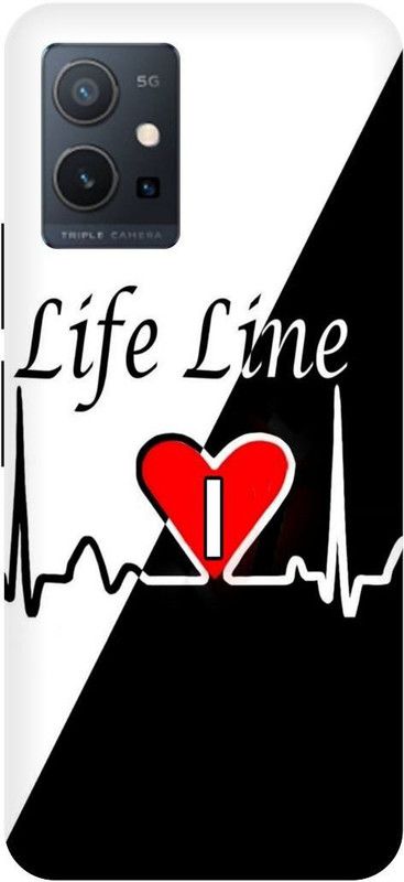 THE NARAYANA COLLECTIONS Back Cover for VIVO T1 5G-V2141-I,NAME,LOVE,ALPHABET,LIFE,LINE  (Multicolor, Hard Case, Pack of: 1)