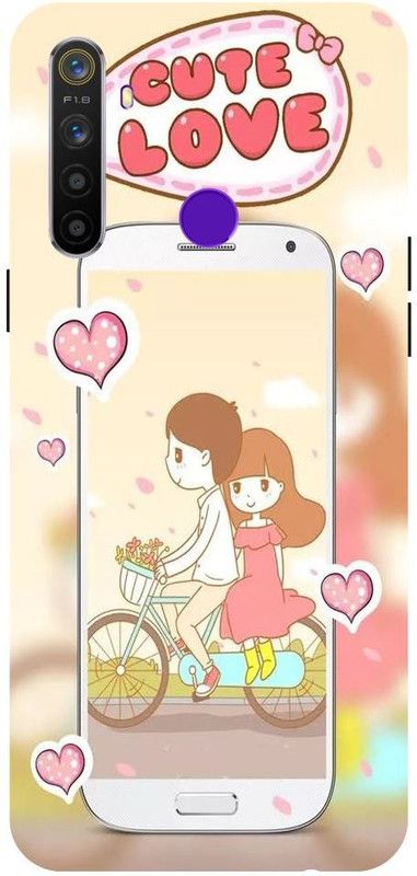 Wall Art Back Cover for Realme 5 GIRL BOY, LOVE, ANIME, LOVELY GIRL, CARTOON, CUTE GIRL  (Multicolor, Dual Protection, Pack of: 1)