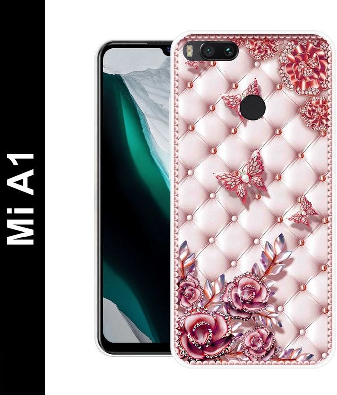 Aabra Back Cover for Mi A1  (Pink, Flexible, Silicon, Pack of: 1)