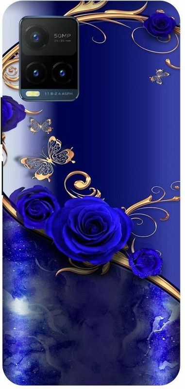 Zaplab Back Cover for Zaplab Back Cover for vivo T1X, V2143, Blue Rose  (Multicolor, Shock Proof, Pack of: 1)