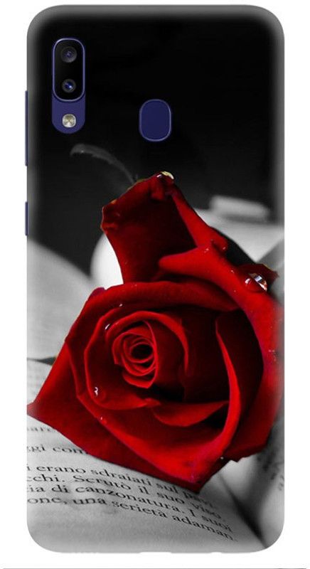 LEEMARA Back Cover for Samsung Galaxy M10s SM-M107F - Red Rose Printed  (Multicolor, Hard Case, Pack of: 1)