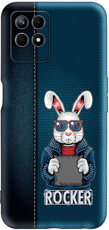 PrintWoodies Back Cover for Realme 8i 4g / Realme Narzo 50  (Blue)