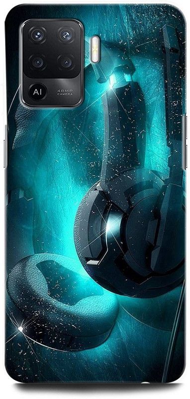 ORBIQE Back Cover for OPPO F19 Pro CPH2285 MUSIC, DANCE, HEADPHONE, MUSIC LOVE, DANCE LOVE  (Multicolor, Hard Case, Pack of: 1)