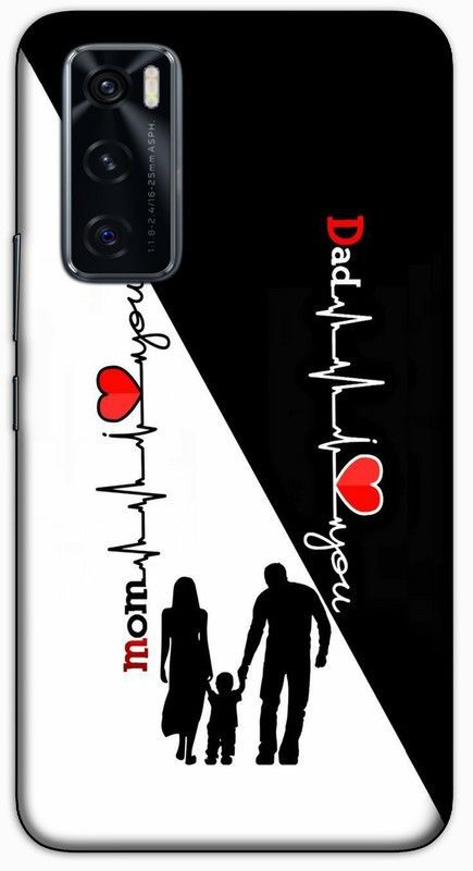 CROKIAN Back Cover for ViVO V20 SE Mom dad love Back Cover  (Multicolor, Hard Case, Pack of: 1)