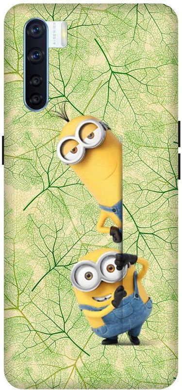 UMPRINT Back Cover for Oppo F15 Minions Cartoon Comic Printed Back Cover  (Multicolor, Hard Case, Pack of: 1)