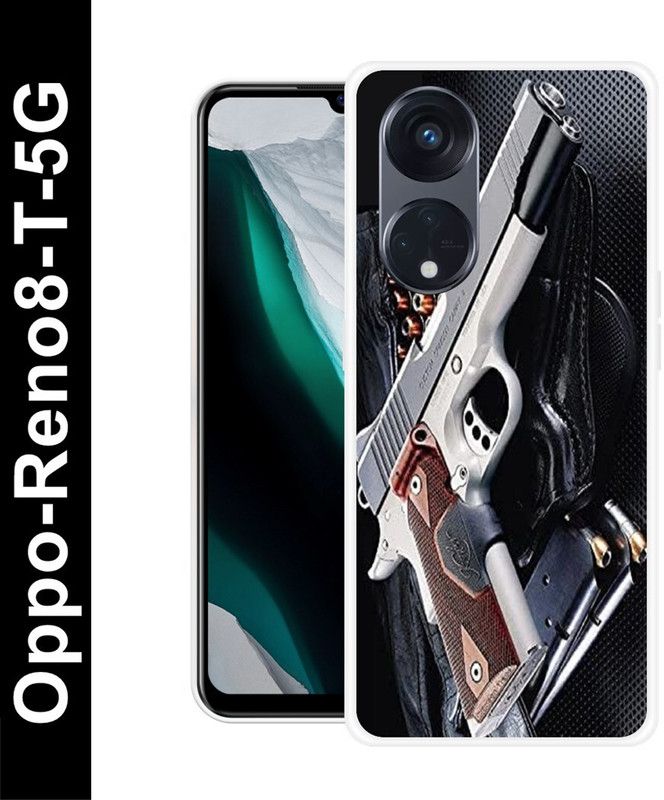 BAILAN Back Cover for OPPO Reno 8T 5G  (Black, Grey, Grip Case, Silicon, Pack of: 1)