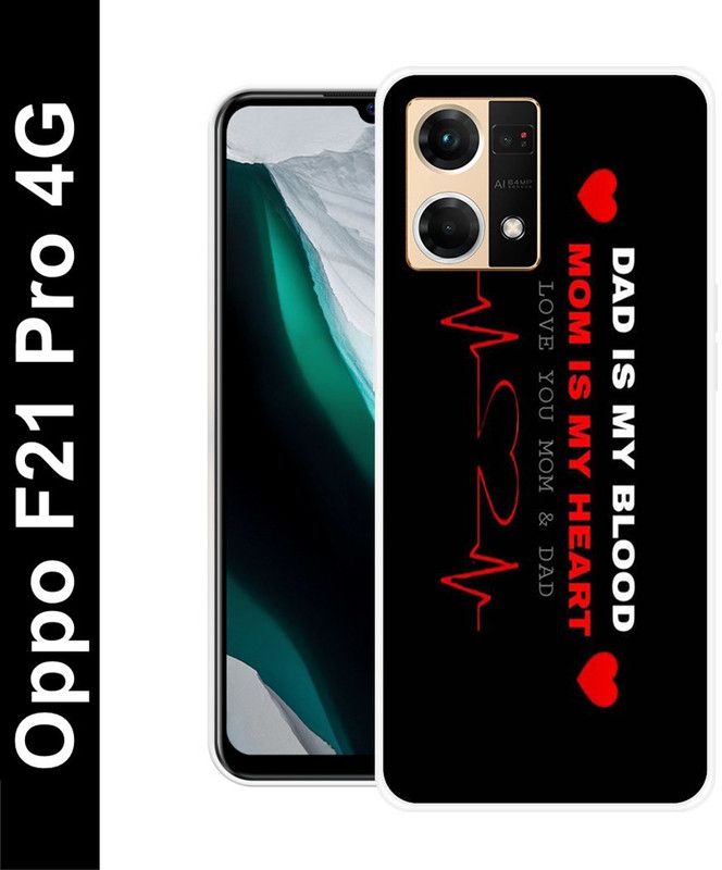 Aabra Back Cover for Oppo F21 Pro 4G  (Black, Red, Silicon, Pack of: 1)