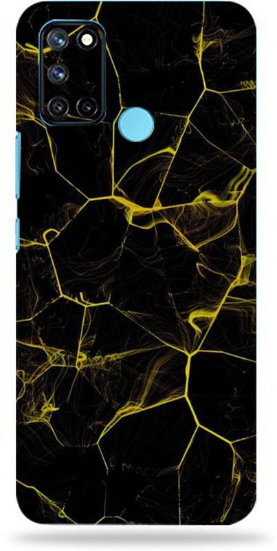 Mclaxa Realme 7i, real me 7i Mobile Skin  (Realme 7i Black Abstract Sticker With High matte finish)