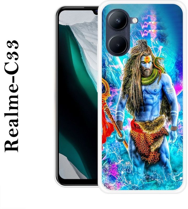 SIMAWAT Back Cover for Realme C33  (Multicolor, Grip Case, Silicon)