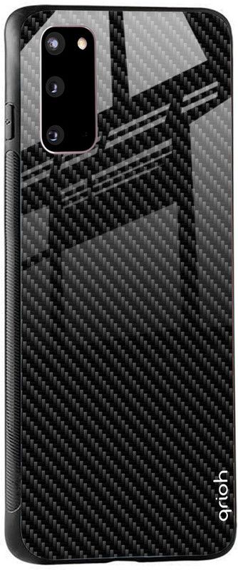 QRIOH Glass Back Cover for Samsung Galaxy S20  (Multicolor, Shock Proof, Silicon, Pack of: 1)