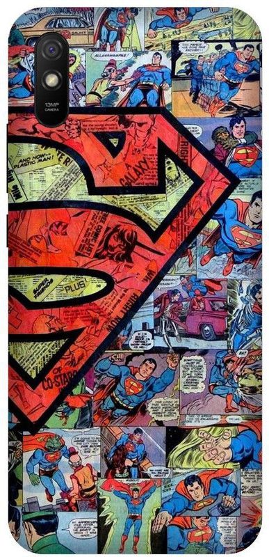 URCHIN Back Cover for Redmi 9A Superman, Superman Logo, Wallpaper, Superhero, DC comic, Movie, Comic  (Multicolor, Shock Proof, Pack of: 1)
